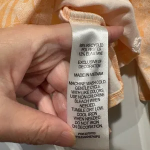 Hang Ten Sun tee tshirt long sleeves zipped pocket S SPF50 light peach NWOT thumbnail 5