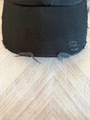 Women’s Black Distressed Baseball Hat Gold Star Adjustable Casual Cap thumbnail 3