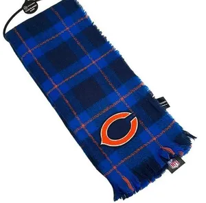 Little Earth NWT Chicago Bears Fringed Blanket Scarf thumbnail 1