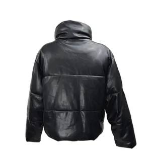Abercrombie & Fitch Women's Black Long Sleeve Quilted Puffer Coat Jacket Size L thumbnail 2