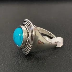 Silver and Turquoise Ring Size 10.25 thumbnail 2