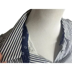 Womens Lily Pulitzer Blue & White Striped Long Sleeve Day Shirt Dress - Sz 4 thumbnail 4