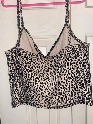NWOT Cropped Leopard Tank Top thumbnail 2