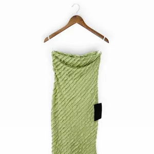 Lulus Faelyn Light Green Strapless Ruffled Midi Dress size Small NWT thumbnail 5