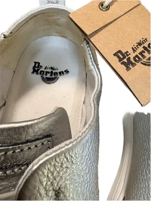 Dr. Martens Lylah Metallic Silver Slip-On Sneakers - Size 6 NWT thumbnail 5