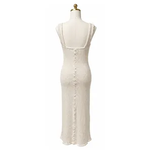 Rachel Pally Janna Ribbed Knit Sweater Dress in Oatmeal Bodycon, Size L thumbnail 5