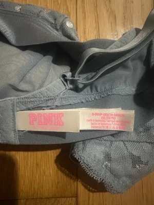 PINK - Victoria's Secret Light Blue Lace Bralette thumbnail 3