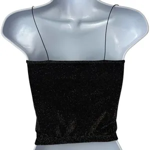 Intimately Free People Gold Sparkle Micro Brami Tank Festival Rave Whimsical M/L thumbnail 4
