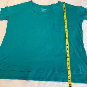 American Eagle Outfitters Oversized Pocket Tee Size Small Teal Casual Relaxed thumbnail 6