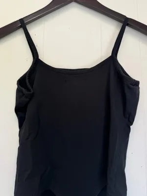 MADEWELL Black Tank Spaghetti Strap Thong Adjustable Body Suit Medium thumbnail 8