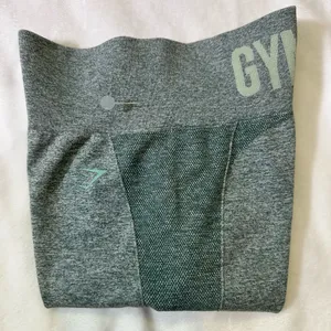 Gymshark Seamless High-Waist Bike Shorts in Teal Green thumbnail 2