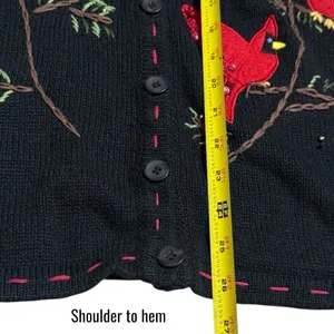 Vintage White Stag Button Up Sweater Vest Cardinals Holiday Cabin Cozy‎ 18W/20W thumbnail 9