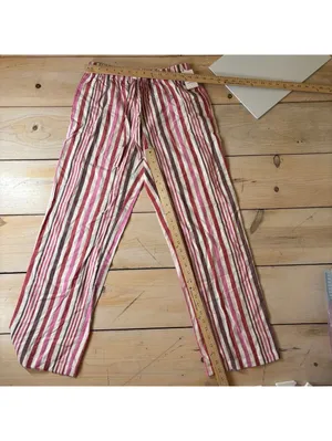 Auden NWT Women's Pink Striped Flannel Sleep Pants Size S thumbnail 8