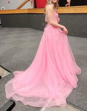 La Femme Pink Prom Dress thumbnail 4