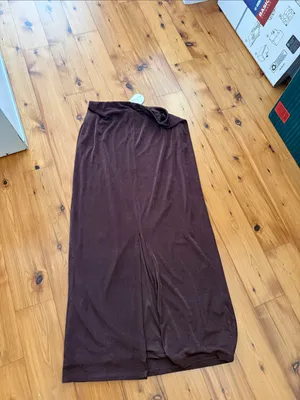 Isla south moon under NWT large Stretch Maxi Skirt in Dark Brown thumbnail 6