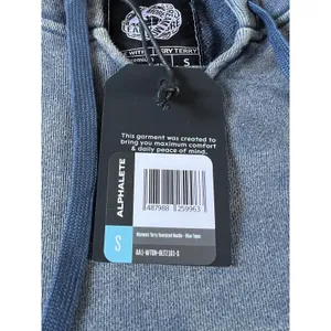 ALPHALETE Women’s Terry Oversized Hoodie - Blue Topaz ,Size Small thumbnail 8