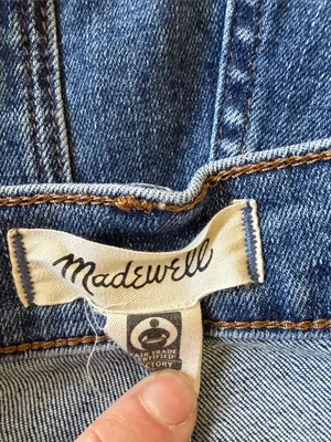 Madewell Stovepipe full length Jeans Medium‎ Blue with Ankle Split 31 thumbnail 4