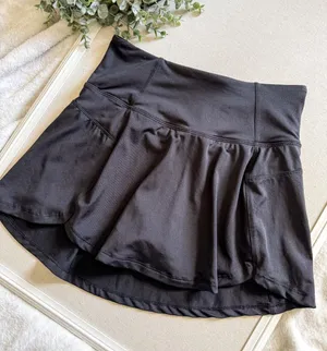 Black Mini Athletic Skirt with Built in Shorts Size Small thumbnail 1
