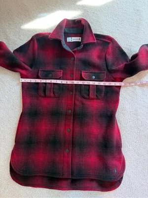 Smartwool Anchor Line Shirt Jacket Small Red Buffalo Check thumbnail 7