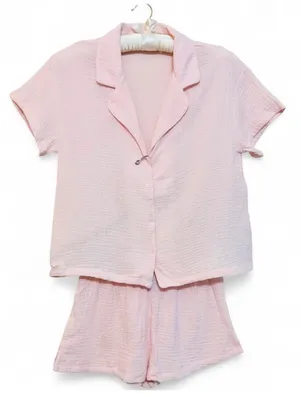 H&M Women’s 100% Cotton Muslin Pajama 2 Piece Set Size XSmall thumbnail 3