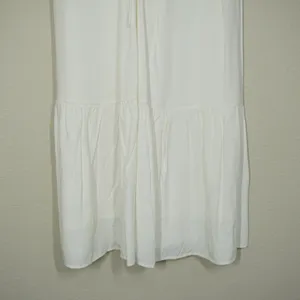 Petal + Pup Size Medium White Smocked Strapless Maxi Dress Tiered Ruffle Beach thumbnail 3