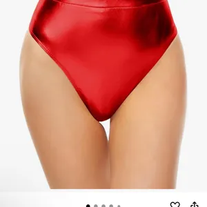 NWT Set of 2 High-Waisted Metallic Rave Booty Shorts -‎ Red & Silver - Medium thumbnail 4