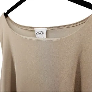 Chico's Travelers Gold Sparkle‎ Camisole Tank Summer Capsule Luxury Travel 3 XL thumbnail 4
