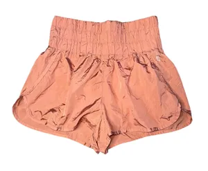 FP Movement The Way Home Shorts Women LG Pink Salmon Excellent High Rise Running thumbnail 1