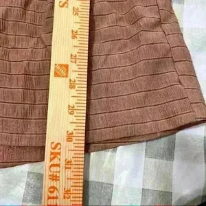 PRETTY LITTLE THING Women RomperSz 4 Small Button Up Brown Stripe Femine Chic thumbnail 9