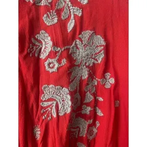 Free People Sweet Tennessee Boho Embroidered‎ Red Festival Dress thumbnail 9