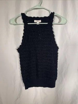 J. Crew Womens Montauk Crochet Tank Top Blouse Small Cj448 thumbnail 2