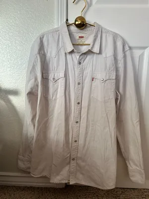 Levi's Jean button-up. Western, cowboy, country, barn utility thumbnail 1