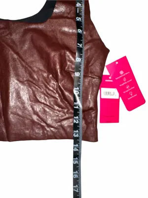 NWT Commando Faux Leather Sleeveless Square Neck Crop Top MEDIUM in Oxblood thumbnail 5