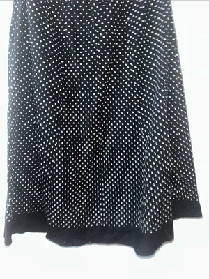 Black Polka Dot Y2K Sleeveless Dress Halter Midi Dress NWOT thumbnail 6
