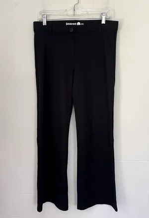 Betabrand Classic Dress Pants Yoga Pants Bootcut Black ~ Women’s Size L Petite thumbnail 1