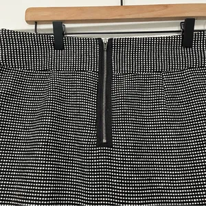 Gap black and white wool tweed checkered mini skirt women’s size 6 retro 90s thumbnail 7