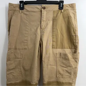 CAbi Captain Pants 4510 Womens 12 Khaki Cargo Patchwork Straight Utility thumbnail 2