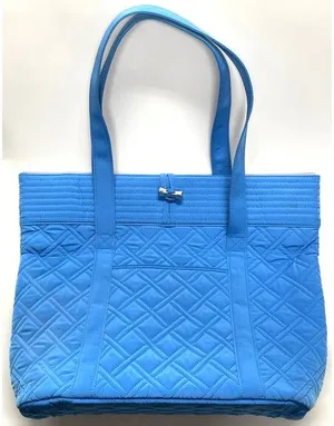 Vera Bradley Quilted Fabric Blue Large Tote thumbnail 1
