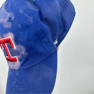 47 Brand Texas Rangers Custom Bleach Splatter Dad Hat 2XL Baseball thumbnail 4
