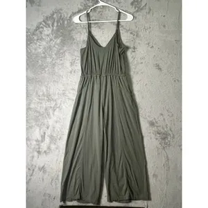 Lululemon Day to Night Jumpsuit Gray Sage Wide Leg Drawstring Waist Size 6 thumbnail 3