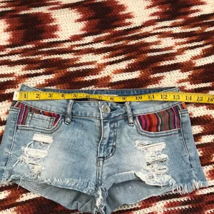 Bullhead Black Y2K 2000s Micro Mini Baddie Low Rise Denim Jean Shorts thumbnail 4