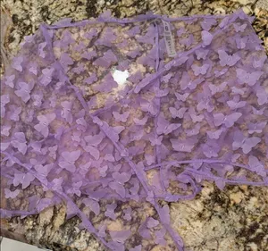 Purple Butterfly Women Swim Sarong thumbnail 1