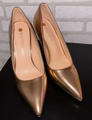 Rose Gold Metallic Stiletto Heels (Size 8) thumbnail 1