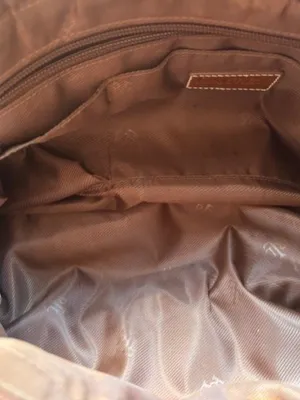 Lauren Ralph Lauren Brown Pebbled Leather Tote Shoulder Bag Brass Hardware thumbnail 9