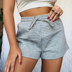 Princess Polly Grey Waffle Shorts thumbnail 1