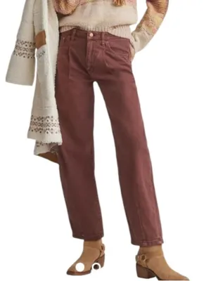 Pilcro The Breaker Relaxed Fit Burgundy Jeans size 29 thumbnail 1