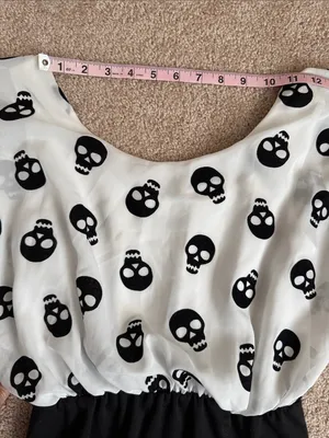 Pinc Skull Print Colorblock Mini Dress. Size Small thumbnail 4