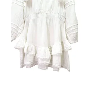NWT Chelsea & Violet Amanda Cotton Ruffle Dress White Sz Large Boho Cottagecore thumbnail 5