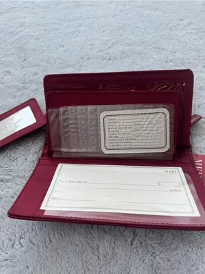 Merona Wallet Checkbook Clutch Combo Maroon thumbnail 4