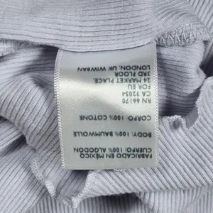 Truly Madly Deeply Light Blue‎ Ribbed Mock Neck Sleeveless Crop Tank Top XS thumbnail 5